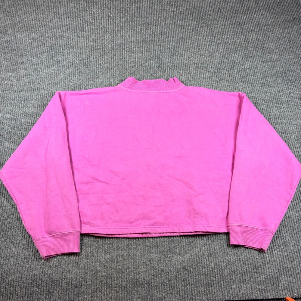 PINK Victoria's Secret Pullover Womens XL Quarter Zip Sweatshirt  Crop Fleece - Picture 4 of 9